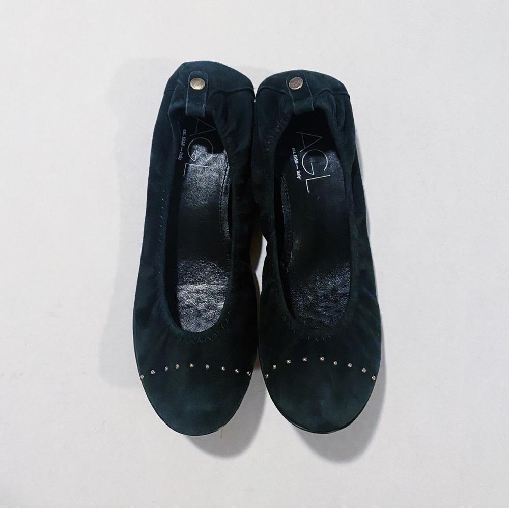* AGL - Forest Green Suede Flats